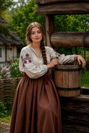 Кавказ и казаки: Кавказская женщина — ИИ-портрет для фотобудки