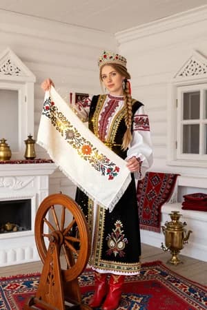 Русские сказки: Марья-искусница — ИИ-портрет для фотобудки