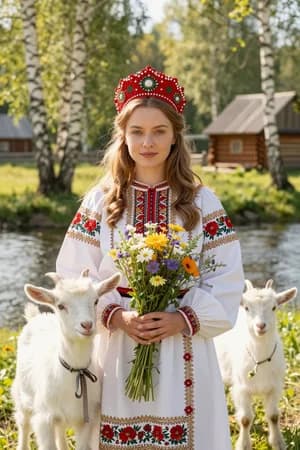 Русские сказки: Алёнушка — ИИ-портрет для фотобудки