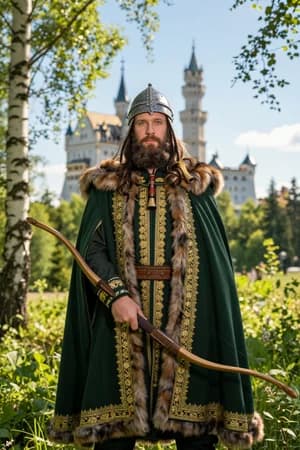 Русские сказки: Соловей-разбойник — в полный рост — ИИ-портрет для фотобудки