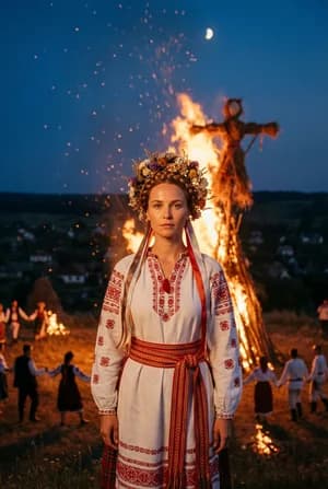 Масленица: Масленица огненный портрет — ИИ-портрет для фотобудки