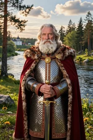 Русские сказки: Илья Муромец — в полный рост — ИИ-портрет для фотобудки