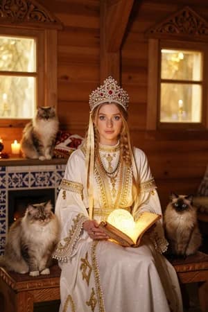 Русские сказки: Василиса Премудрая — ИИ-портрет для фотобудки