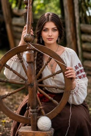 Кавказ и казаки: Кавказская женщина — ИИ-портрет для фотобудки