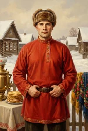 Масленица: Масленичный русский портрет — ИИ-портрет для фотобудки