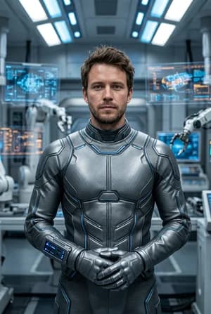 Sci-Fi: Учёный будущего — ИИ-портрет для фотобудки