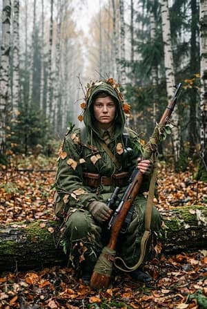 9 мая: Советский снайпер — ИИ-портрет для фотобудки