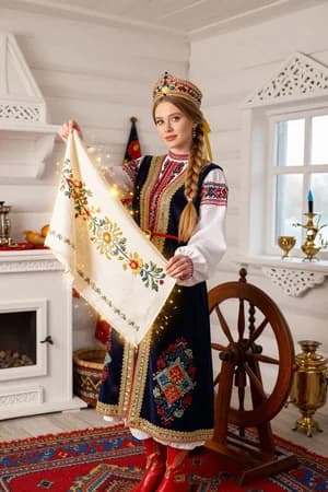 Русские сказки: Марья-искусница — ИИ-портрет для фотобудки