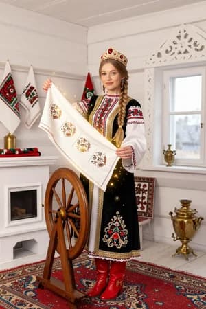 Русские сказки: Марья-искусница — в полный рост — ИИ-портрет для фотобудки