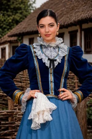 Кавказ и казаки: Кавказская женщина — ИИ-портрет для фотобудки