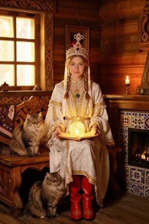 Русские сказки: Василиса Премудрая — в полный рост — ИИ-портрет для фотобудки