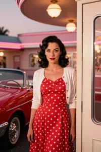 1950-е: американский дайнер: стиль 4 — ИИ-портрет для фотобудки