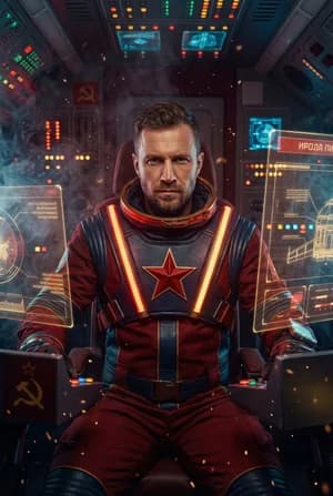 Космос: Советский ретрофутуризм космос — ИИ-портрет для фотобудки