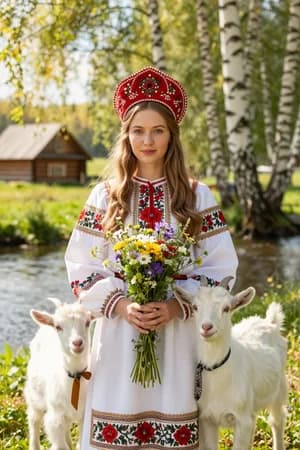 Русские сказки: Алёнушка — ИИ-портрет для фотобудки