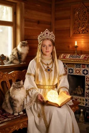 Русские сказки: Василиса Премудрая — ИИ-портрет для фотобудки