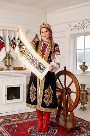 Русские сказки: Марья-искусница — в полный рост — ИИ-портрет для фотобудки